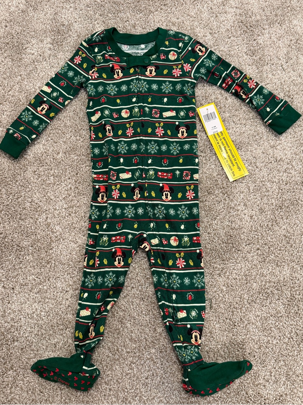 Disney Holiday Footed One-Piece Pajamas